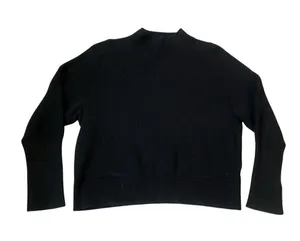 Banana Republic Black Ribbed Cowl-Neck Sweater thumbnail 1