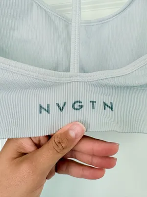 White NVGTN Sports Bra thumbnail 3