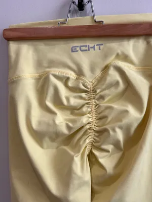 ECHT Butter Yellow High-Waist Sculpting Leggings S thumbnail 4