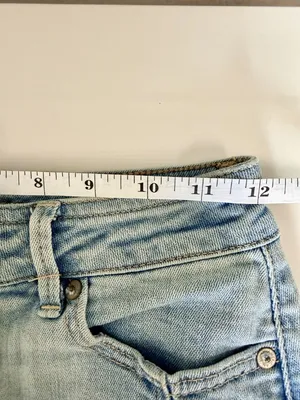 American Eagle Womens Size 00 High Rise A-Line Denim Mini Skirt‎ Button Front thumbnail 9