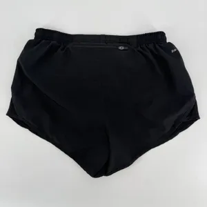 Nike Dri-FIT Running Shorts Black Zip‎ Pocket Drawstring Womens Small thumbnail 2