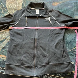 The North Face Women’s XL Fleece Softshell Full-Zip Pullover Jacket Black White thumbnail 13