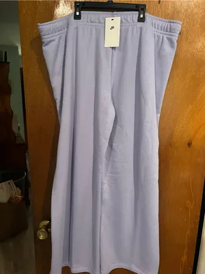 Nike Lavender Crew Track Pants with Side Swoosh thumbnail 5