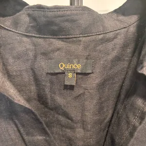 Quince 100% European Linen Maxi Shirt Dress Black Belted Women's Size Small thumbnail 3