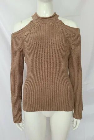 Guess‎ Small Brown Cold Shoulder Pullover thumbnail 1