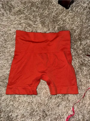 SET Active High-Waist Orange Bike Shorts thumbnail 2