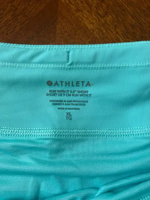 Athleta Run With It 3.5" Shorts Green XL thumbnail 7