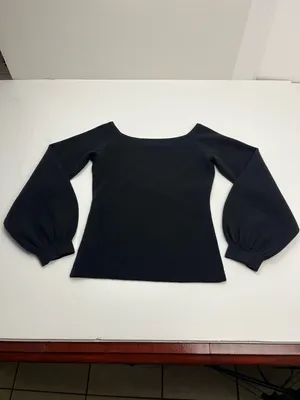 Hill House Women’s The Maude Sweater Black Small Knit‎ Fabric Long Cuffed Sleeve thumbnail 8