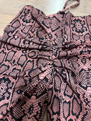 snakeskin print leggings Pink Size one size thumbnail 6