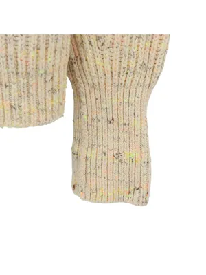 Free People Leo Sassy Peach Speckled Slouchy Turtleneck Oversized Sweater S thumbnail 7