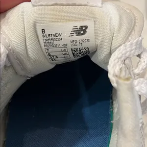New Balance White Lace-Up Sneakers thumbnail 2