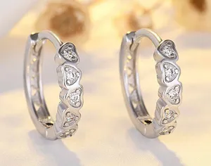 Small silver hoop earrings for women thumbnail 2