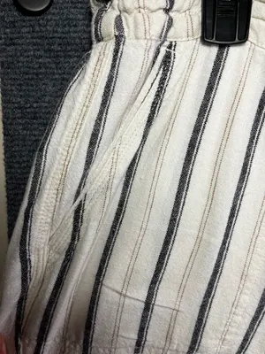 Per Se Women's Linen Blend Striped Pull-On Drawstring Trousers thumbnail 6