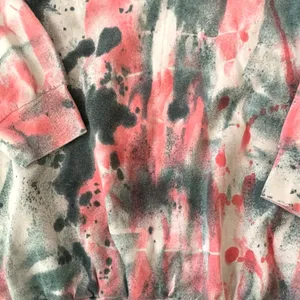Unisex L/G Tie Dye Crewneck Sweatshirt Red Green Fruit of the Loom Size Large thumbnail 2