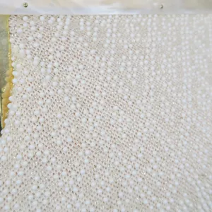 Vintage 60s White Hand Made Beaded Purse - Made in Hong Kong thumbnail 4