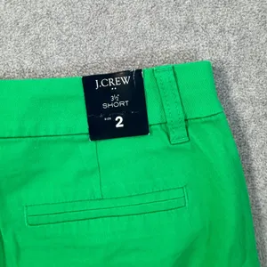 J.Crew Women's Size 2 Green Chino Shorts 3.5" Inseam Mid Rise New thumbnail 8