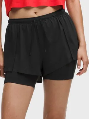 Lululemon Lightweight 2 in 1 Running HR Short. 2” shell 5” biker w/pockets thumbnail 1
