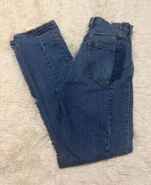 Abercrombie & Fitch Dark Blue Straight-Leg Women’s Jeans thumbnail 1