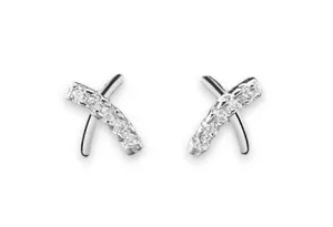 Exquisite Simple Tiny Stud Earrings for Women Silver thumbnail 1