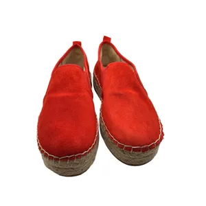 Sam Edelman Carrin Red Suede Espadrille Slip On Platform Sneakers Womens‎ 7M 37 thumbnail 9