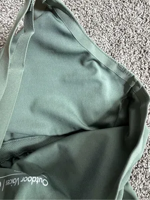 Outdoor Voices Exercise Dress Medium Green Built-In Shorts Strappy Back thumbnail 4