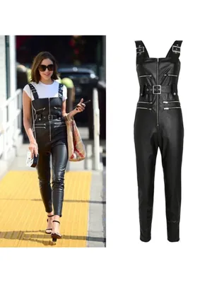WeWoreWhat Vegan Leather‎ Moto Overalls Zipper Black XS NWT thumbnail 14
