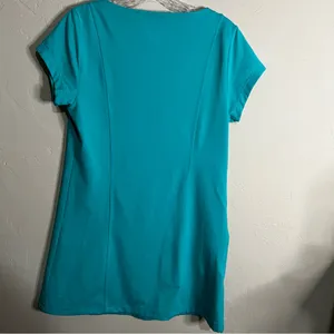 Toad&Co Tech Tomboy Cap Sleeve Teal V-Neck Athletic‎ Dress thumbnail 6