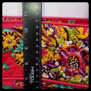 Vera Bradley Tote Bag Women Large Red Multi Floral Quilted Shoulder Handbag thumbnail 8