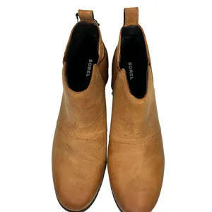 SOREL Emelie Chelsea Boots Waterproof Camel Brown‎ Leather Women’s Size 10 thumbnail 4