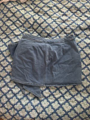 Cider Denim Bow Mini Skirt thumbnail 2