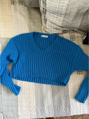 Blue cropped sweater Size XS thumbnail 2