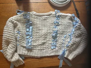 Altar'd State Women’s Bow Cardigan Size M thumbnail 3