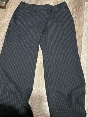 Harve Benard Black Pinstripe Pants thumbnail 1