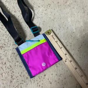 Lululemon Easy Access Crossbody Bag‎ Magenta Neon Yellow Small Travel Pouch thumbnail 2