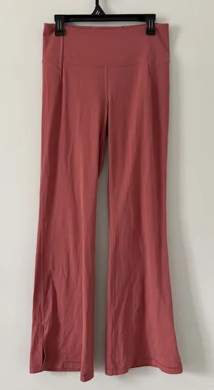 Lululemon Groove Super High Rise Split Hem Flare Yoga Leggings Brier Rose 1 thumbnail 1