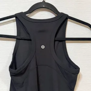Lululemon Black Racerback Tank Top High Neck Activewear Slim Fit Sleeveless thumbnail 3