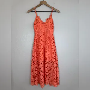 Astr The Label Lace Midi Dress Coral Peach size XS $90 thumbnail 7