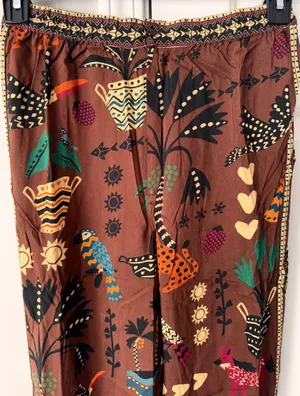 Farm Rio Tropical Print Pull-On Straight Leg Pants, Size M thumbnail 10