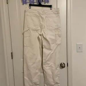 Aeropostale‎ women’s carpenter white cream loose fit relaxed jeans size 32/32 thumbnail 6