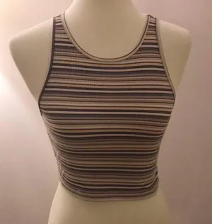 American Eagle Outfitters Striped Crop Top thumbnail 1