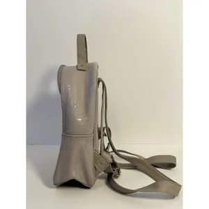 Jones New York JNY Mini Backpack Dusty Lavender Taupe Monogram Purse thumbnail 4