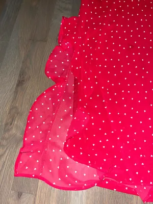 A New Day NWT Wild Fable Red Heart Print Ruffle Midi Skirt XS Coquette Romantic thumbnail 4