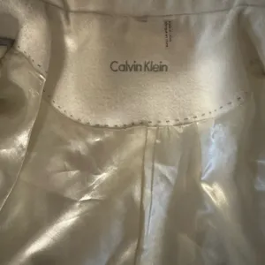 Off white Calvin Klein single breast belted button trench style coat thumbnail 8