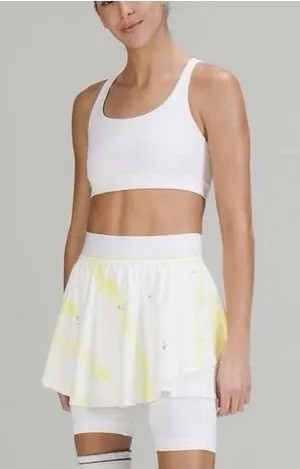 Lululemon Court Rival High Rise Skirt Extended Liner Cross‎ Court Electric Lemon thumbnail 1