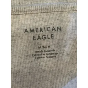 American Eagle Outfitters Bodysuit Womens Medium Gray Ribbed V Neck Tank thumbnail 4