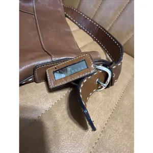 Vintage‎ El Portal Brown Leather Purse Buckle Strap Zip Closure thumbnail 4