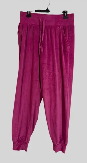 Victoria's Secret Hot Pink Velour Lounge Pants thumbnail 1