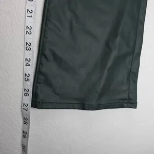 Ann Taylor NWT The Boot Crop High Rise Coated Pants Forest Green Size 8 thumbnail 8