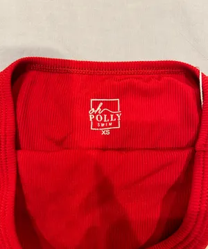 Oh Polly Swim Red Bandeau Bikini Top thumbnail 3