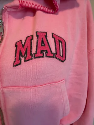 NWT Mad Happy X Gap Pink full size cropped hoodie size large limited edition thumbnail 8